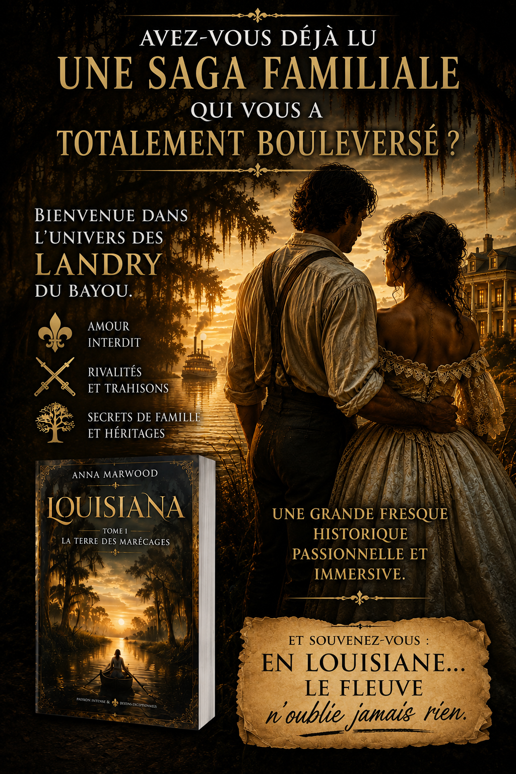 Louisiana Tome 1 La Terre des Marécages d’Anna Marwood